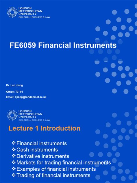 Fe6059 Lecture 1 Introduction Download Free Pdf Derivative Finance Futures Contract