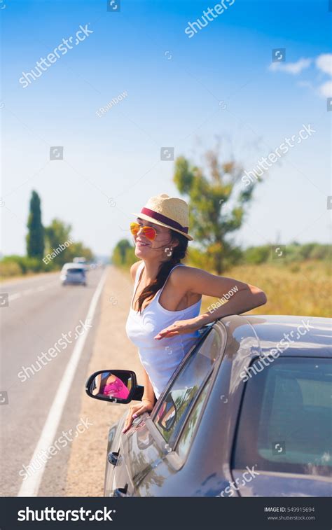 Beautiful Sexy Brunette Woman Has Happy Stock Photo Shutterstock