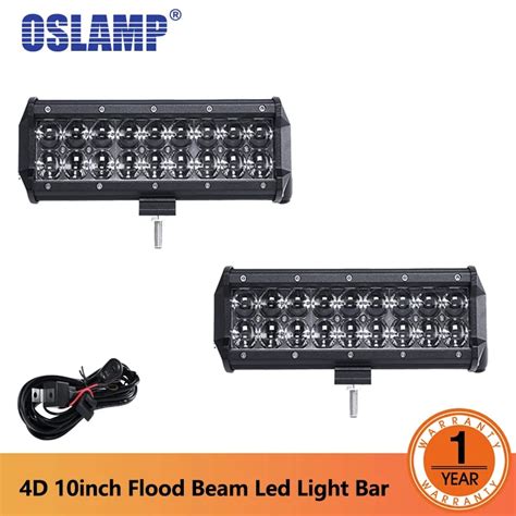 Oslamp D W Inch Straight Led Light Bar Flood Beam Car Auto Led