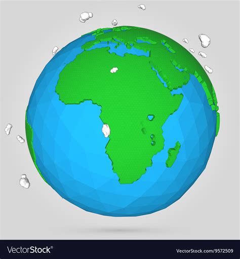 Poly Earth Globe Royalty Free Vector Image Vectorstock