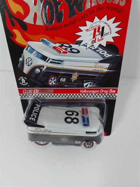 Hot Wheels Rlc Club Exclusive Volkswagen Drag Bus Police With Button