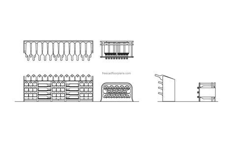 Wine Racks Autocad Block Planelevations Free Cad Floor Plans