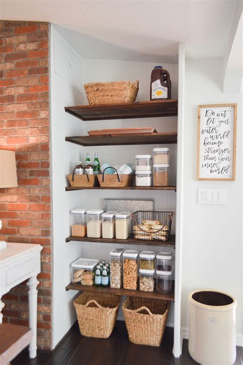 Open Pantry Makeover Organizing Ideas Small Cottage Kitchen Diy Kitchen Renovation Small