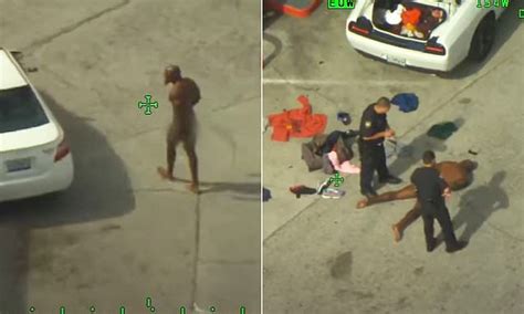 Wild Moment Naked Florida Man Armed With A Machete Is Arrested After He Tried To Steal Clothes