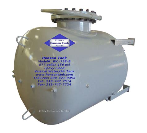 ASME Pressure Vessels 877 Gallon Custom ASME Vertical Chilled Water