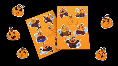 Pumpkin Halloween Sticker Pack on Behance