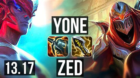 YONE Vs ZED MID 11 Solo Kills Rank 13 Yone TR Grandmaster 13