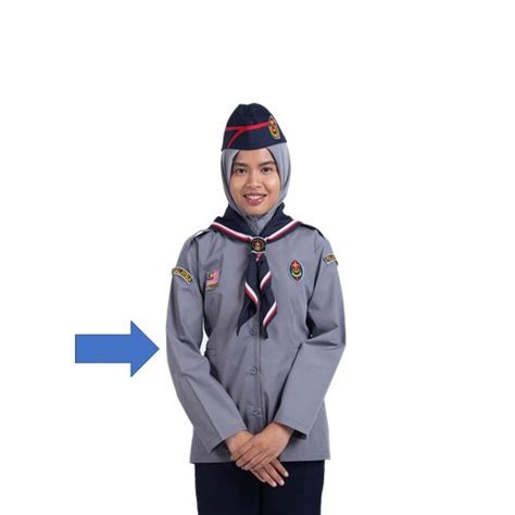 baju pengakap lengan panjang uniform persatuan pengakap scout girl ...