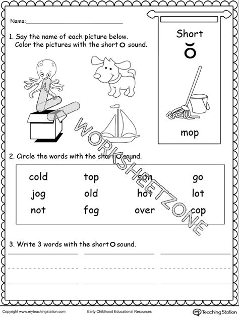 Short O Words 2