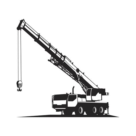 Mobile Crane Silhouette Vector Art At Vecteezy