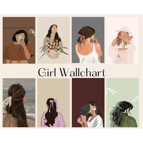 GIRL MINIMALIST/AESTHETIC WALL CHART LAMINATED | Shopee Philippines