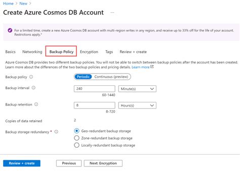 Configure Azure Cosmos Db Account With Periodic Backup Microsoft Learn