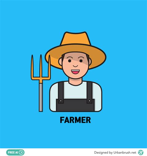 ai farmer vector