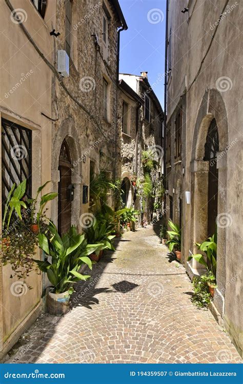 Den Gamla Staden Amaseno Italy Fotografering för Bildbyråer Bild av