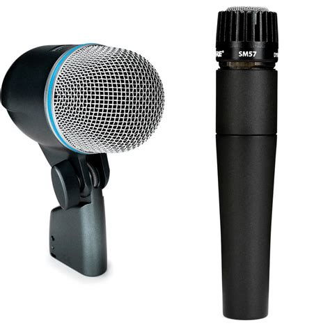 Shure Beta 52 SM57 Kick y Snare Paquete de Micrófonos Dinámicos ADN