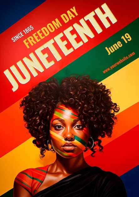 Premium Psd A4 Poster For Juneteenth Freedom Day