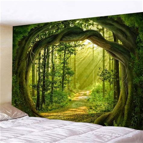 Amazon Fendrom Enchanted Forest Tapestry Nature Lanscape Green