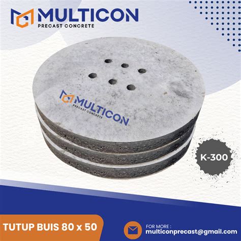 Jual Tutup Buis Beton 80x50 Bulat K 225 Cor Gorong Saluran Sumur