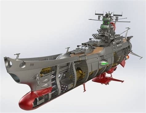 Space Battleship Yamato Full Internal 3D model 3D printable | CGTrader