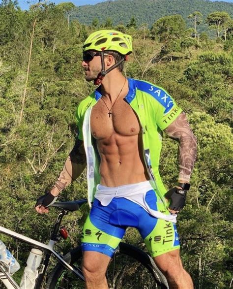 Cycling Wear Cycling Outfit Men In Tight Pants Lycra Men Sports Uniforms Hot Guys Hot Men
