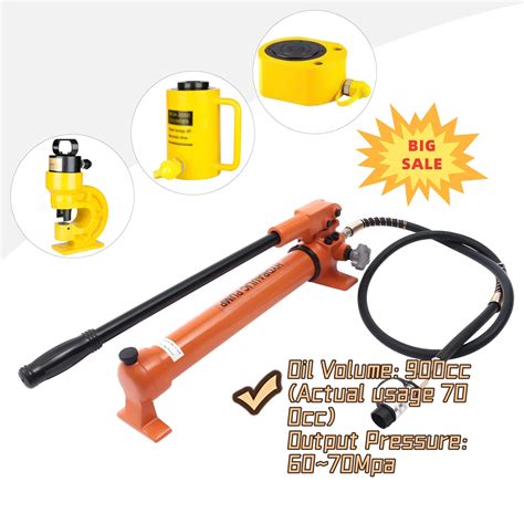 10000 Psi Manual Hydraulic Pump 2 Speed For 4 10 Ton Hydraulic Ram Cylinder Durable