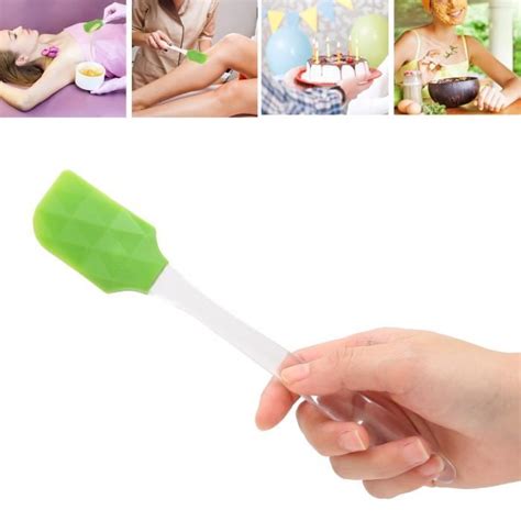 ZERODIS Spatules en cire de silicone vert Applicateur épilation En