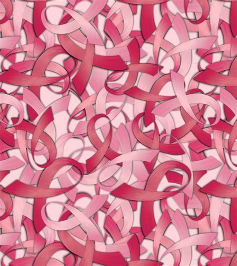 Pink Ribbon Fabric By The Yard Breast Cancer Awareness Etsy