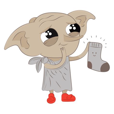 Harry Potter Сute Dobby With Sock Sticker Sticker Mania