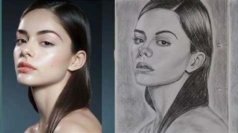 How To Draw Girl Portrait From Photo Reference Draw Realistic Girl