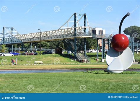 The Spoonbridge And Cherry At The Minneapolis Sculpture Garden In