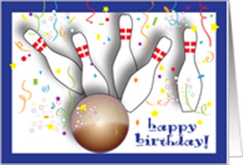 Bowling Birthday Cards from Greeting Card Universe