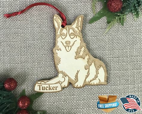 Corgi Ornament Personalized Dog Ornament dog Lover Gift | Etsy