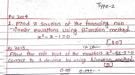 Unit 2 Finding Root By Bisection Method Numerical Method Types 2