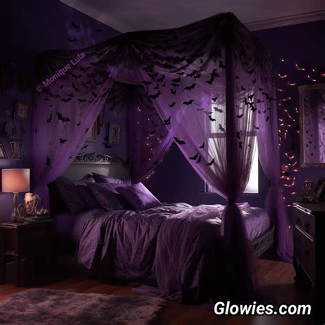 Dark and Dreamy Bedroom Decor with Purple Accents