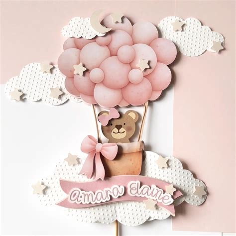 Hot Air Balloon Baby Shower Cake Topperinspired FAST TURNAROUND Etsy