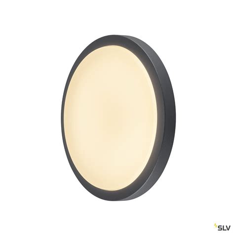 Applique Et Plafonnier Ext Rieur Rond Slv Ainos Anthracite Led W