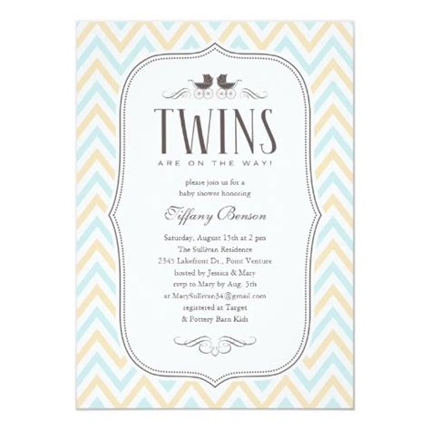 Twin Boy Baby Shower Invitations | Zazzle