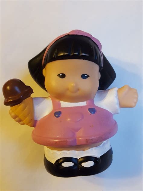 Fisher Price Little People SONYA LEE w/ Ice Cream Cone wearing pink ...