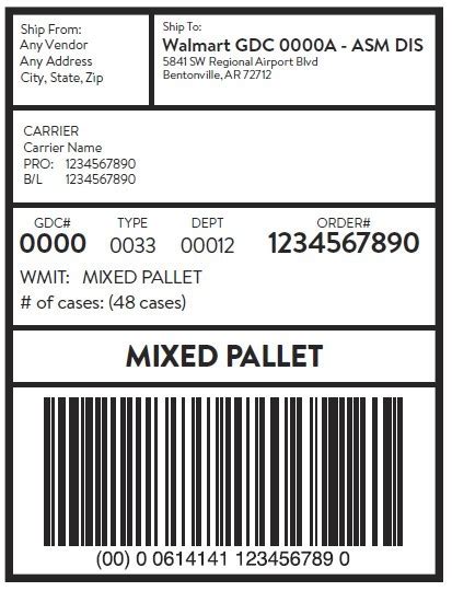 New For 2023: Walmart SSCC-18 Pallet Label - Bar Code Graphics