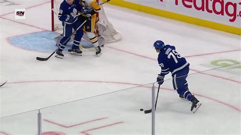 PIT TOR Knies Scores Goal Against Alex Nedeljkovic Toronto Maple Leafs