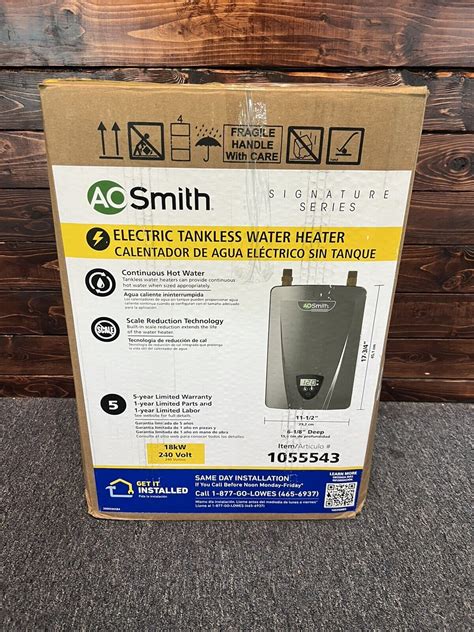 A O Smith R Lr E Kw V Signature Electric Tankless Water Heater