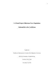 IHP 330 5 3 Final Project Milestone Two Population Docx 1 5 3 Final