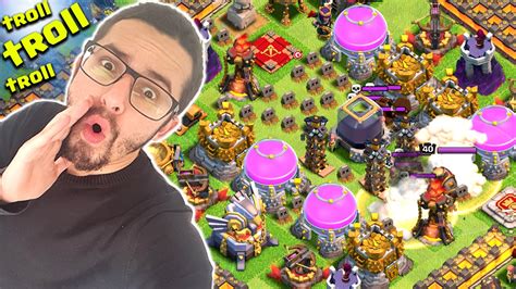 TROLLANDO GERAL NO CLASH OF CLANS LAYOUT TROLL YouTube