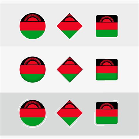 Malawi flag icons set, vector flag of Malawi. 22968960 Vector Art at ...