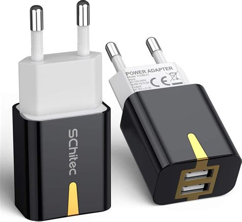 CREAPICO USB Stecker 5V2 1A 2 Port Ladegerät USB Netzteil