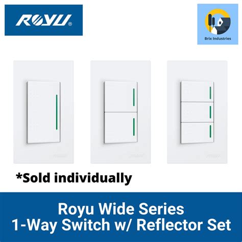 Royu Wide Series 1 Way Switch With Reflector Set 1 2 3 Gang WD511 WD513