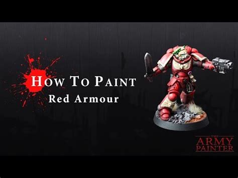 How To Paint Red Armour Youtube