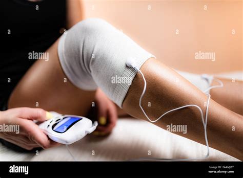 Physical Therapy With Tens Machine Stock Photo Alamy