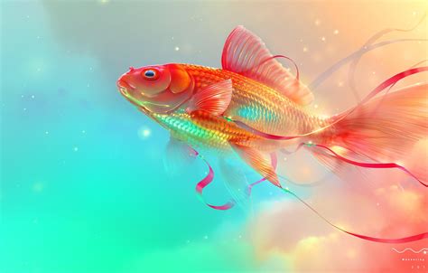 Photo Wallpaper Tape, Fish, Wanderlust - Goldfish Wallpaper Hd ...