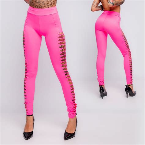 Calça Sensual Sexy em Suplex Poliéster Tiras na Lateral Pink Sex Shop Loja do Prazer